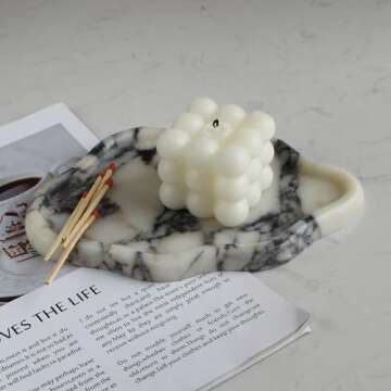 Calacatta Viola Marble Cloud Shape Tray, Trinket Dish, Ring Dish Key Tray Asethetic Home Décor, Gift for Women