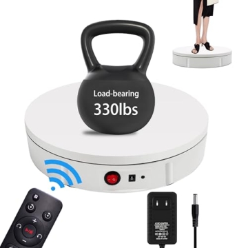 JAYEGT Motorized Rotating Display Stand - 360° Turntable for Photography and Display