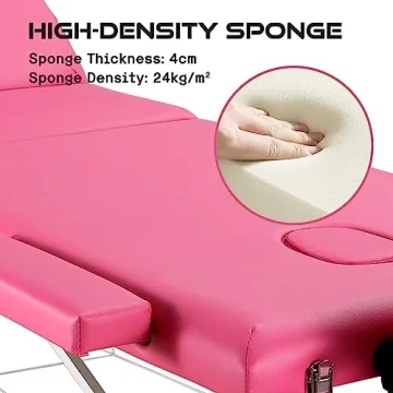 Careboda Massage Table Lightweight Massage Bed Portable Comfortable