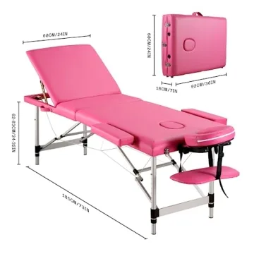 Careboda Massage Table Lightweight Massage Bed Portable Comfortable
