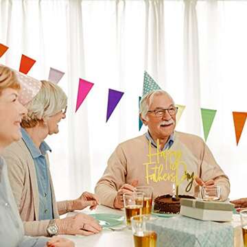 Sodasos Acrylic Gold Cake Topper for Father's Day & Birthday Decorations