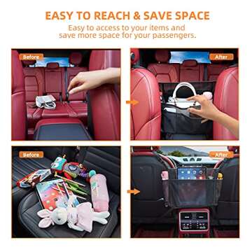 WLLWOO Multifunctional Car Net Pocket Handbag Holder for Smart Storage Solutions