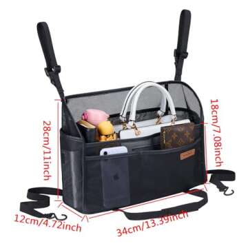 WLLWOO Car Net Pocket Handbag Holder for Organizing Storage