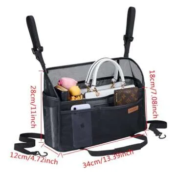 WLLWOO Car Net Pocket Handbag Holder for Organizing Storage