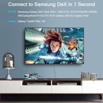 QGeeM USB C to HDMI Cable Adapter, Braided USB Type-c 4K@60Hz(Thunderbolt 3/4) Compatible for iPhone 15 Pro Max, iPad Pro,MacBook Pro, iMac, Pixel,Galaxy, Surface,Dell,HP,Thinkpad,HDMI USB-C.-6ft