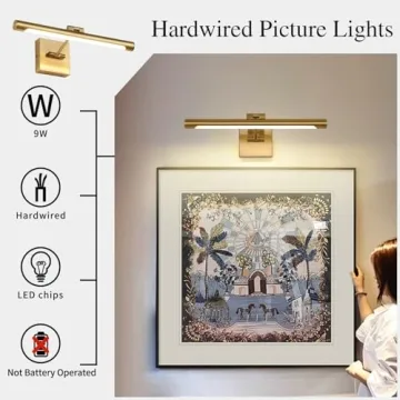 Elegant LED Swing Arm Wall Light for Artwork Display