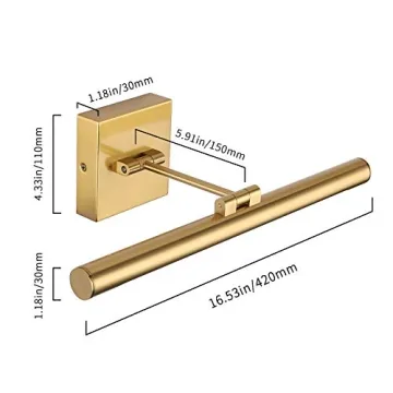 Elegant LED Swing Arm Wall Light for Artwork Display