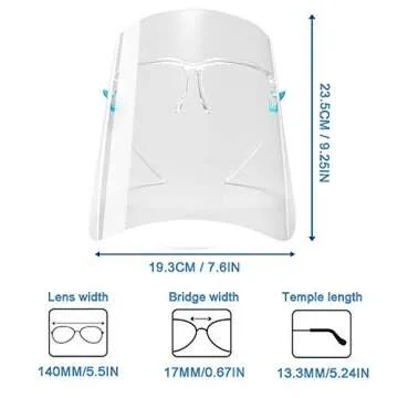 COLORCASA 6PCS Safety Face Shields All-Round Protection Cap with Clear Wide Visor Spitting Anti-Fog Lens, Lightweight Transparent Goggle Shield for Men Women