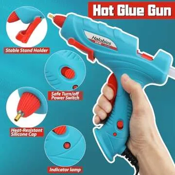 Halobios 40W Hot Glue Gun Set with 30 Glue Sticks