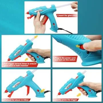 Halobios 40W Hot Glue Gun Set with 30 Glue Sticks