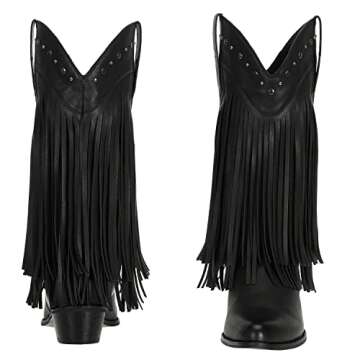 Stylish SheSole Cowgirl Boots for Wide Calves - US 9.5