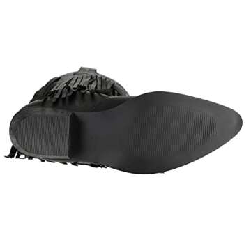 SheSole Women's Fringe Western Boots for Wide Calf Style