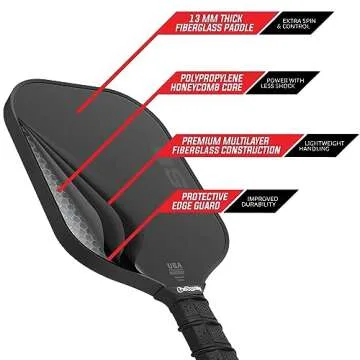 GoSports GS1 Pickleball Paddle Set with 4 Pickleballs