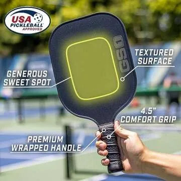 GoSports GS1 Pickleball Paddle Set with 4 Pickleballs