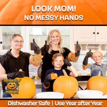 Halloween Moments Pumpkin Scraper Glove for Kids and Adults