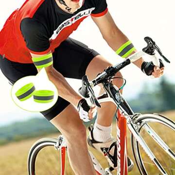 UNYNY 2 Pack Running Reflective Vest Gear 4 Pcs Reflective Bands High Visibility Adjustable Safety Vest for Night Cycling,Running,Hiking, Jogging,Dog Walking