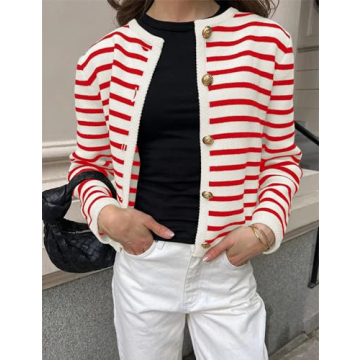 MISSACTIVER Women's Cozy Striped Two Piece Lounge Set