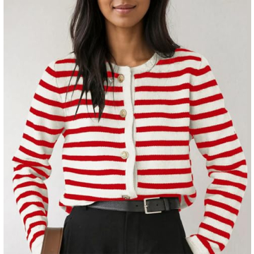 MISSACTIVER Women's Cozy Striped Two Piece Lounge Set