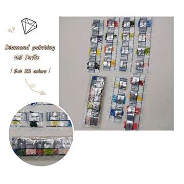 DL-YTG Diamond Painting Accessory Round AB Drills/Beads 23 Colors Rhinestone for Christmas Home Deco...