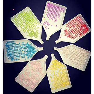 DL-YTG Diamond Painting Accessory Round AB Drills/Beads 23 Colors Rhinestone for Christmas Home Decoration ，Per Color=200 Pieces