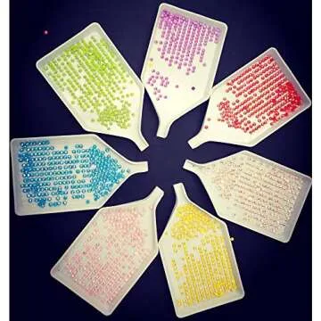 DL-YTG Diamond Painting Accessory Round AB Drills/Beads 23 Colors Rhinestone for Christmas Home Decoration ，Per Color=200 Pieces