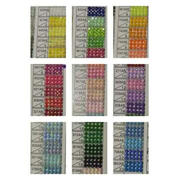 DL-YTG Diamond Painting Accessory Round AB Drills/Beads 23 Colors Rhinestone for Christmas Home Decoration ，Per Color=200 Pieces