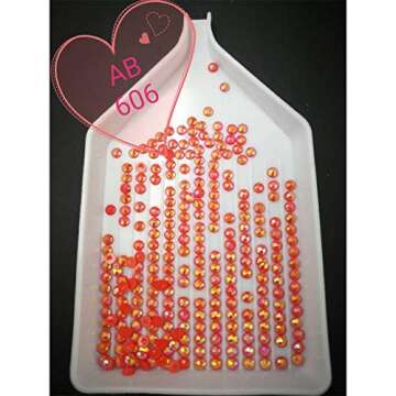 DL-YTG Diamond Painting Accessory Round AB Drills/Beads 23 Colors Rhinestone for Christmas Home Decoration ，Per Color=200 Pieces