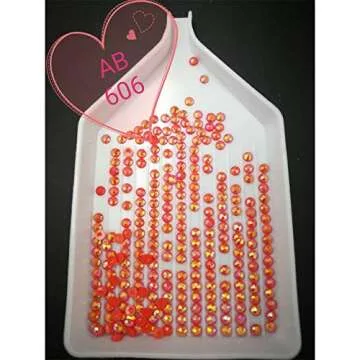 DL-YTG Diamond Painting Accessory Round AB Drills/Beads 23 Colors Rhinestone for Christmas Home Decoration ，Per Color=200 Pieces