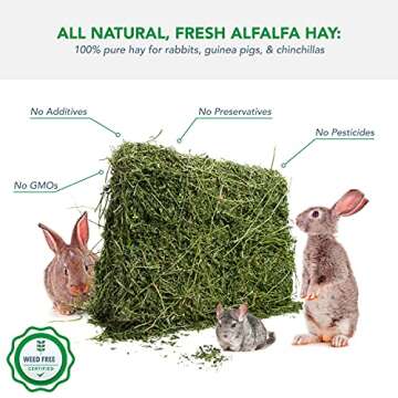 Viking Farmer Alfalfa Hay for Rabbits & Small Pets, 7 lbs