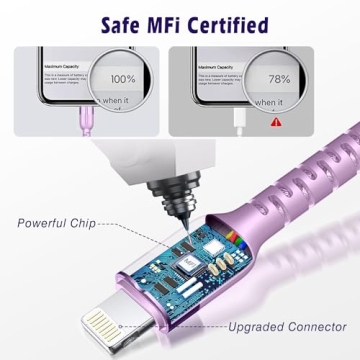 Exeric Lightning Charging Cable Fast Charging 3-Pack 3ft