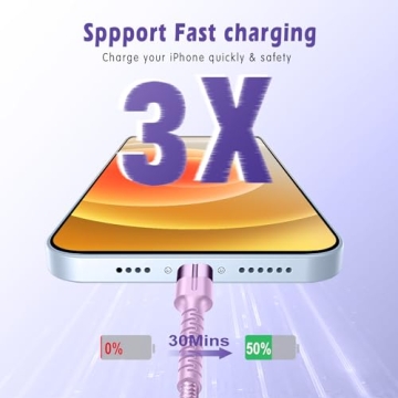 Exeric Lightning Charging Cable Fast Charging 3-Pack 3ft