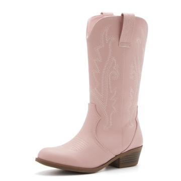 Kids Embroidered Cowboy Boots - Stylish & Comfortable Riding Shoes