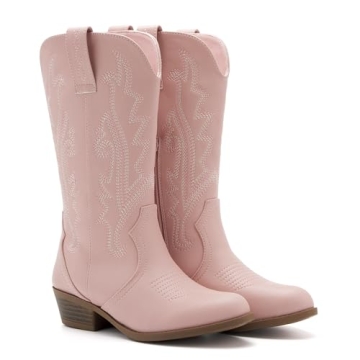 Kids Embroidered Cowboy Boots Stylish Comfortable Riding Shoes