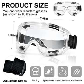 caKentr Half Face Respirator Mask with Filters - Reusable Elastomeric Respirators with Goggles - Epoxy Resin Spray Paint Mask for Painting Dust Solder Construction Work Sanding Woodworking Chemical