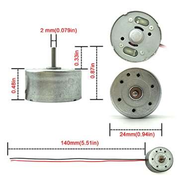 EUDAX 6 Set Mini Generator Motors 3V-12V DC Motor Electric Motor with Propellers Fan Leaf for DIY El...