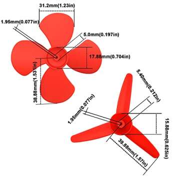 EUDAX 6 Set Mini Generator Motors 3V-12V DC Motor Electric Motor with Propellers Fan Leaf for DIY Electronic Toys Wind Turbine Hand Cranked Power Model School Project Educational Physics Experiment