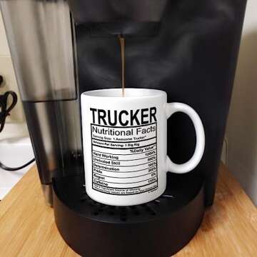 ThisWear Truck Driver Nutritional Facts Coffee Mug