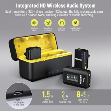 NEEWER CM28 Wireless Lavalier Mic with Noise Canceling