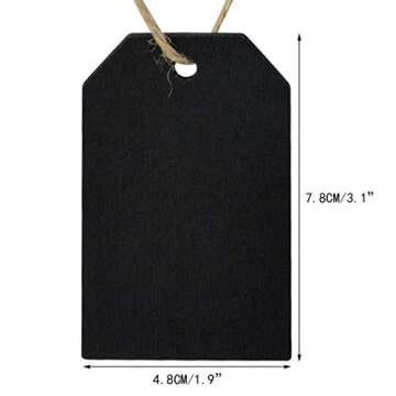 48 Pcs Chalkboard Tags, Topbuti Hanging Wooden Mini Chalkboard Signs Decorative Labels, Erasable Han...