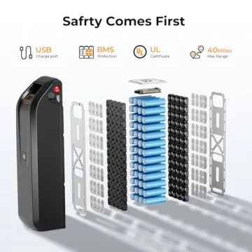 Jasion EB5 Electric Bike 500W Motor 40Mile Range 7Speed