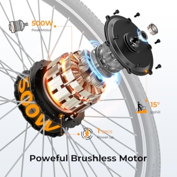 Jasion EB5 Electric Bike 500W Motor 40Mile Range 7Speed