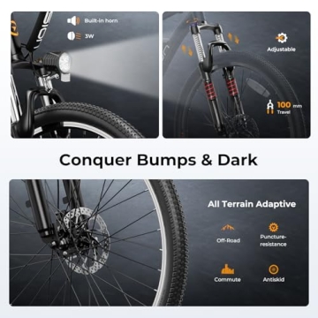 Jasion EB5 Electric Bike 500W Motor 40Mile Range 7Speed