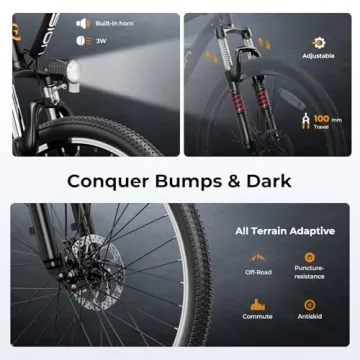 Jasion EB5 Electric Bike 500W Motor 40Mile Range 7Speed