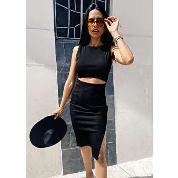 PRETTYGARDEN Women Summer Midi Bodycon Dress - Stylish & Comfy