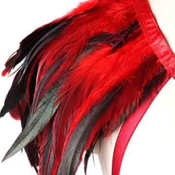 Stunning Strappy Feather Body Harness for Women