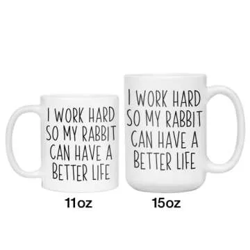 Funny Rabbit Mom Coffee Mug for Pet Lovers - 11oz & 15oz