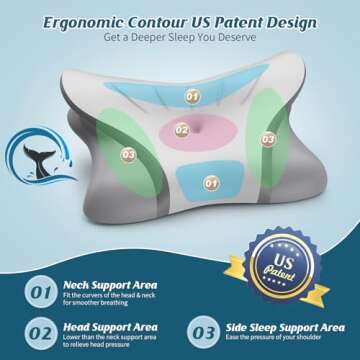 Ergonomic Cervical Pillow for Neck Pain Relief and Support