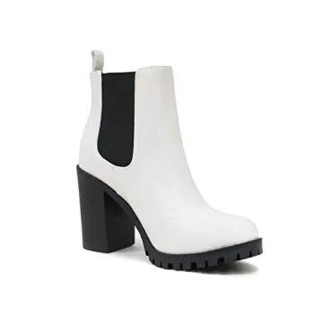 Soda Glove Stylish Ankle Boots With Chunky Heel