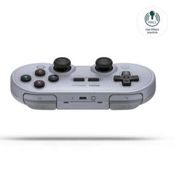 8Bitdo SN30 Pro Bluetooth Controller, Hall Effect Joystick Update for Switch & PC