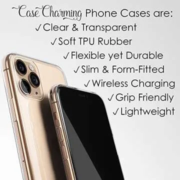 CaseCharming Clear Phone Case for iPhone 16 15 14 13 12 Pro Plus Max mini Personalized Custom Name Transparent Cover